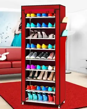 Стелаж для зберігання взуття Shoe Cabinet 160X60Х30 Полиця для взуття Тканий стелаж для взуття MAS YU227, фото 3