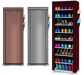 Стелаж для зберігання взуття Shoe Cabinet 160X60Х30 Полиця для взуття Тканий стелаж для взуття MAS YU227, фото 4