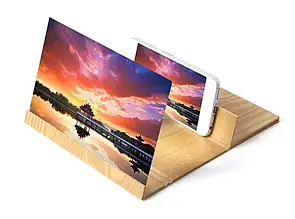 Збільшувач екрана телефона Enlarged Screen Magnifier ДЕРЕВО, Універсальне збільшувальне скло YU227