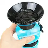 Поїлка для собак Aqua Dog Поїльник переносна для собак 550 мл Пляшка поїльник для собак Поїльник дорожній prd SV227, фото 3
