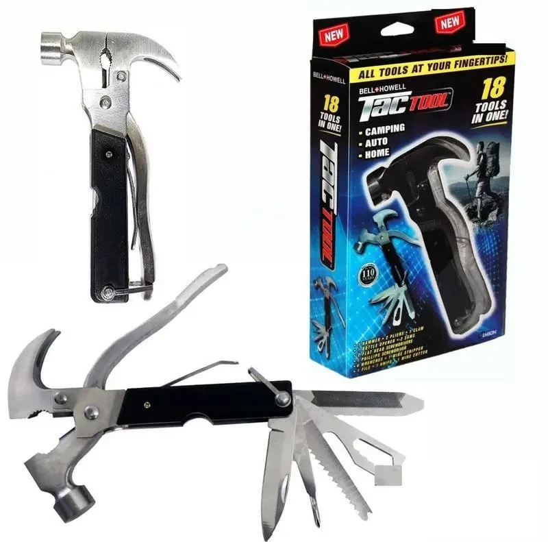 Багатофункціональний молоток-цвяходер Інструмент Мультитул Tac Tool 18 in 1 SV227