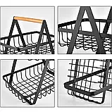 Кошик для фруктів 2 яруси, 32х30х18смКoVegetableКорзина д and fruit storage rack / Фруктовниця металева SV227, фото 4