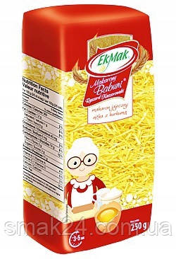 Макаронні вироби з куркумою яєчна локшина EkMak Babuni Makaron jajeczny 250г Польща