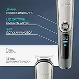 Тример для стриження волосся й бороди VGR V-105 5 в 1, акумуляторна машинка для стриження волосся, Сірий SV227, фото 3