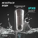 Тример для стриження волосся й бороди VGR V-105 5 в 1, акумуляторна машинка для стриження волосся, Сірий SV227, фото 5