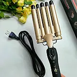 Плойка хвиля на 5 хвиль geemy gm-2933 велика плойка для волосся, Плойка-щипці для волосся ВВВ SV227, фото 5