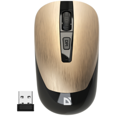 Миша бездротова Defender Wave MM-995 Gold