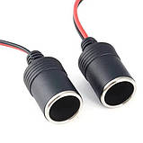 Гніздо прикурювача з кабелем 12-24В 15А 300Вт автомобільне, фото 2