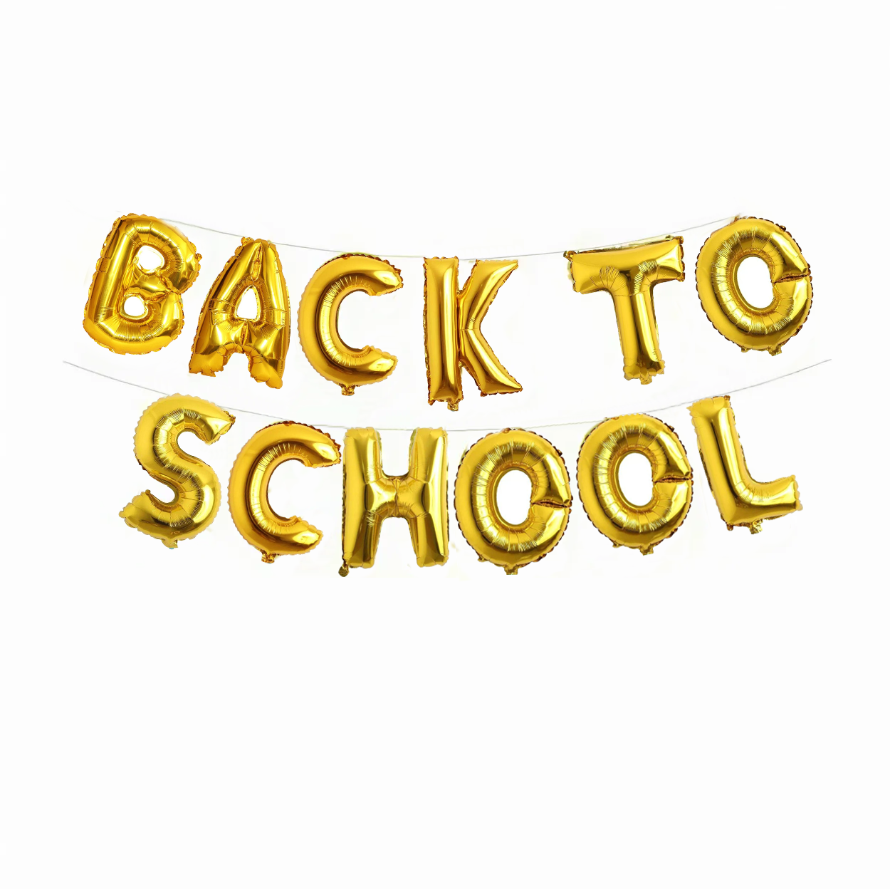 Фольговані надувні кульки Back to school | Золото