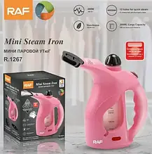 Відпарювач RAF R1267R, Парогенератор ручний, Праска парова для одягу вертикальний рожевий YU227