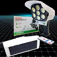 Вуличний ліхтар у формі камери solar light BL JLP 2178 на сонячній батареї з датчиком руху та пультом YU227