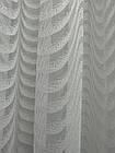 Ціна за 2.7 м! Однотонний тюль "Хвиля" на жакардовій основі. Колір: білий, фото 6