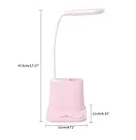 Настільна лампа USB з тримачем для телефона multifunctional DESK LAMP вбудований акумулятор рожева SV227, фото 5