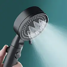 Насадка для душу високого тиску 4 режими з кнопкою SHOWER, лійка для економії води,масаж розпилювач YU227, фото 3