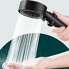 Насадка для душу високого тиску 4 режими з кнопкою SHOWER, лійка для економії води,масаж розпилювач YU227, фото 4