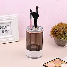Електричний очисник пензлів для макіяжу Cleaning Brush 2 в 1 підставка для чищення та сушіння косметичних YU227, фото 6