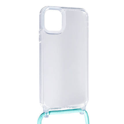Силіконовий чохол Transparent Case with Rope для Apple iPhone 12 Pro Max Green, фото 3