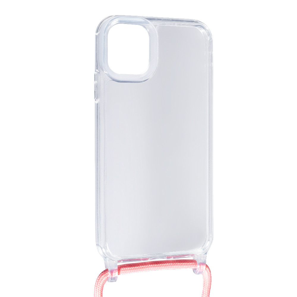 Силіконовий чохол Transparent Case with Rope для Apple iPhone 12 Pro Max Pink
