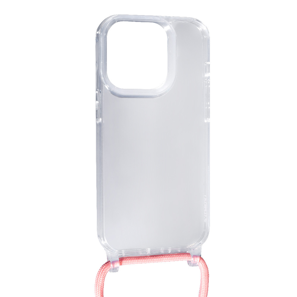 Силіконовий чохол Transparent Case with Rope для Apple iPhone 14 Pro Max Pink