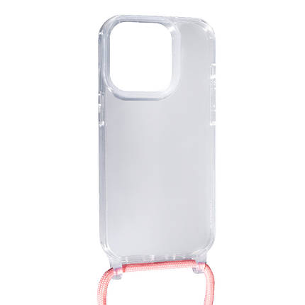 Силикон Transparent Case with Rope Apple iPhone 14 Pro Max, Pink, фото 3