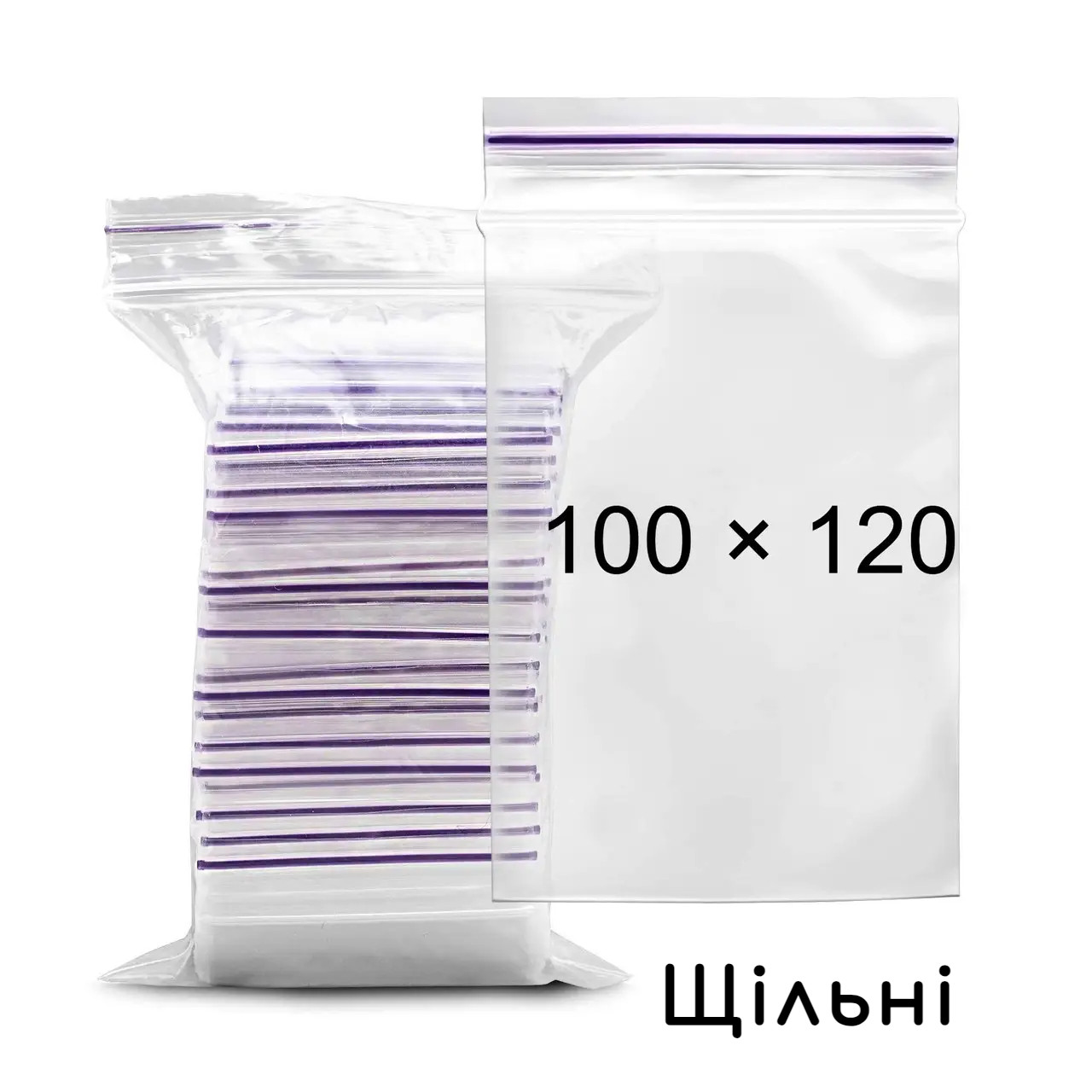 Пакети з замком Zip-Lock - 100 × 120 / 70 мкм