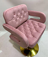 Крісло майстра Gor CH-Base поворотне з регулюванням висоти, на круглій хромованій ніжці 385 мм, оббивка, фото 7