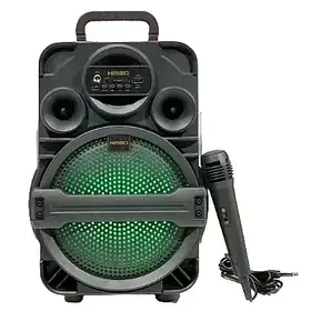 Бездротова портативна колонка Bluetooth з мікрофоном KIMISO QS-1806 з RGB RTS iC227