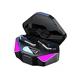 Ігрові геймерські навушники бездротові Bluetooth TWS X15 стереогарнітура з мікрофоном зарядним кейсом SV227, фото 3