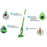 Парова швабра H2O Mop X5 для миття різних поверхонь 1400 Вт Зелений, Високотемпературний парооочисник SV227, фото 6