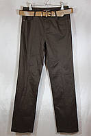Жіночі коричневі джинсові штани великого розміру