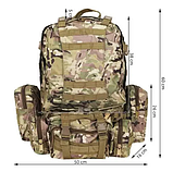 Військовий рюкзак колір мультикам Trizand 8923 HQ на 45 літрів, фото 4