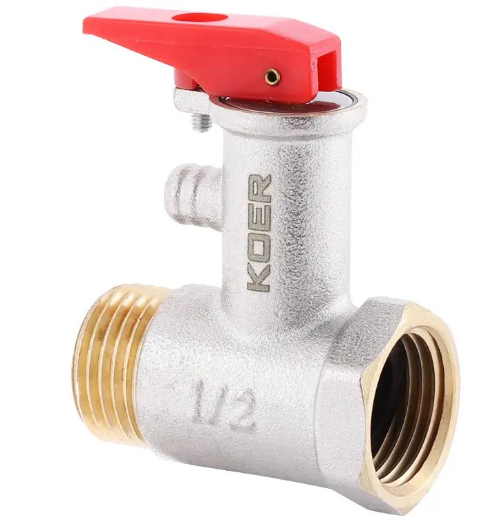 Запобіжний клапан для бойлера з ручкою 1/2 Коер KR1040, фото 1
