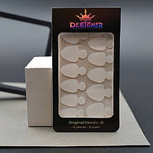 Силіконові трафарети (молди) для френча та дизайну нігтів на верхніх формах Дизайнер, 12 шт./уп мікс розмірів Original french - B