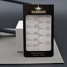 Силіконові трафарети (молди) для френча та дизайну нігтів на верхніх формах Дизайнер, 12 шт./уп мікс розмірів Original french - A