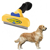 Гребінець фурмінатор для чищення довгої шерсті, Гребінь для тварин із кнопкою для скидання волосся