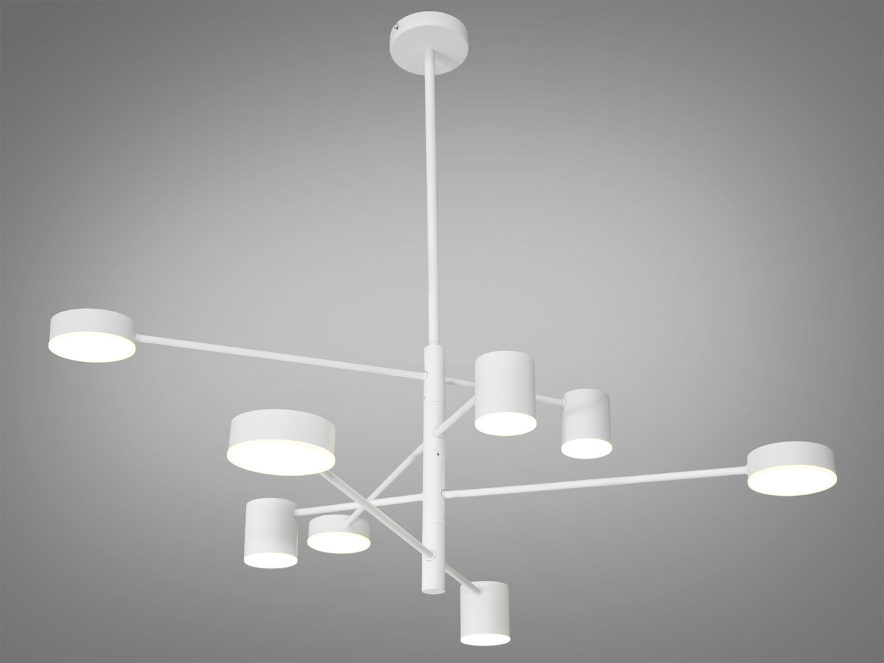 LED люстра на кухню 40W на 8 плафонов Diasha D302-8WH, фото 1