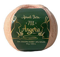 Avanti Yarn ANGORA 70 (Аванті Ярн Ангора 70) № 940 персиковий (Пряжа ангора, нитки для в'язання)