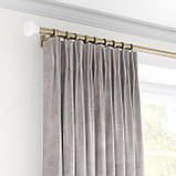 Однотонна штора мікровелюр Колір: капучіно, фото 2