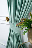 Оксамитові(велюрові) однотонні штори турецької якості. Колір: м'ятний, фото 3
