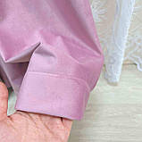 Оксамитові(велюрові) однотонні штори турецької якості. Колір:рожевий, фото 4