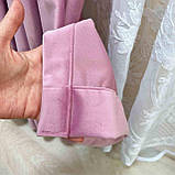 Оксамитові(велюрові) однотонні штори турецької якості. Колір:рожевий, фото 5