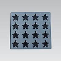 Форма для льоду,шоколаду,мармеладу силіконова 16см 16 ячейок блакитна Maestro