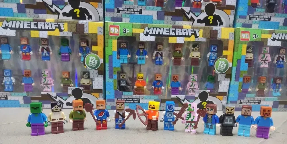 Конструктор Майнкрафт Минифигурки 12 штук зі зброєю Minecraft My World швидка відправка