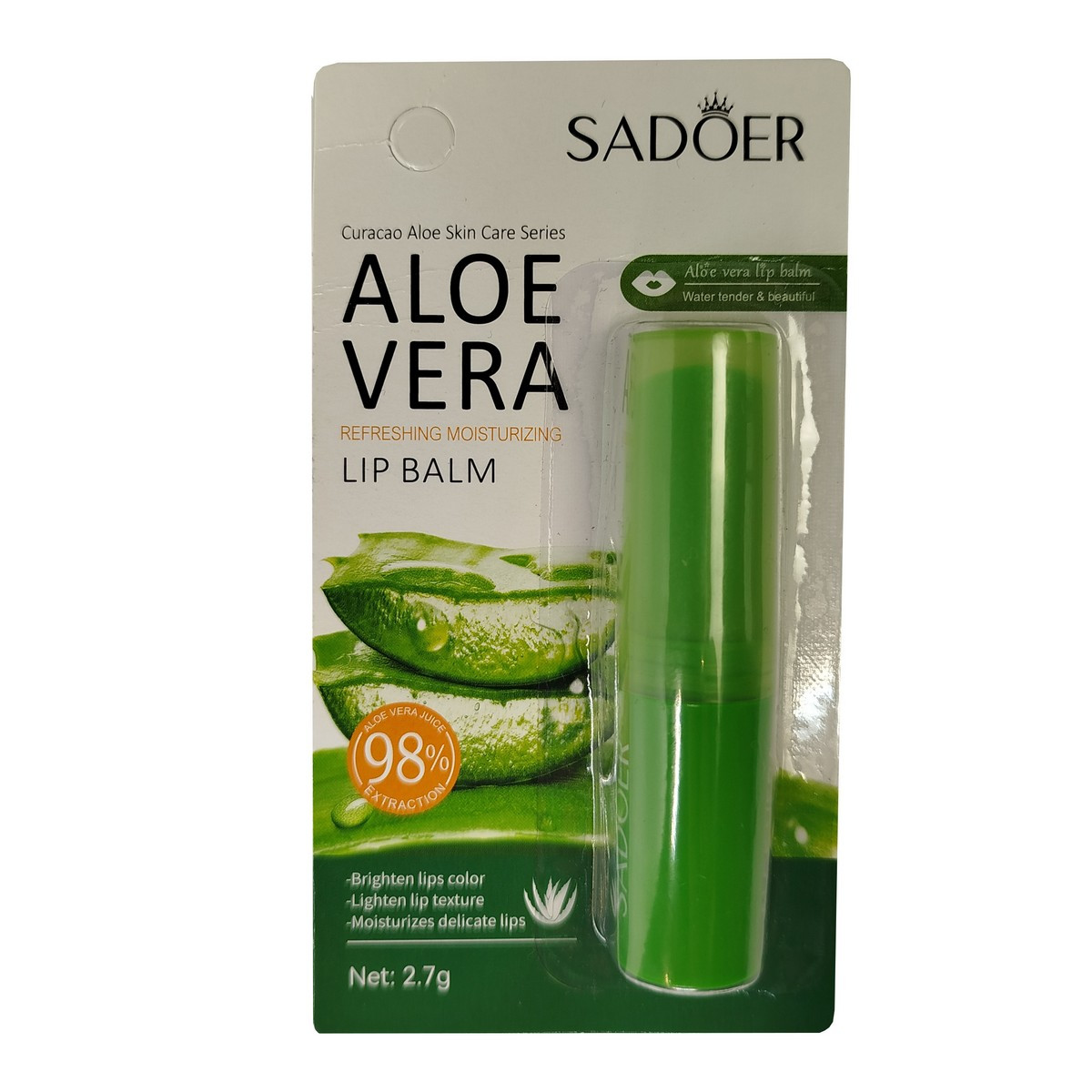 Бальзам для губ Sadoer з екстрактом алое вера, фото 1