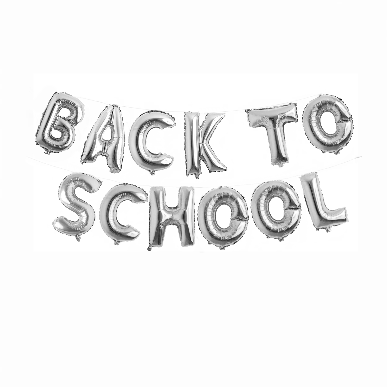 Фольговані надувні кульки Back to school | Срібло