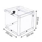 Скринька для пожертвувань, бокс для грошей 200х230х200мм з ПЕТ на 9 літрів, ударостійкий, фото 2