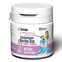 GiGi Stomach Health and Diarrhea Stop від діареї у собак та котів, 60 табл.  (1табл. на 2кг)