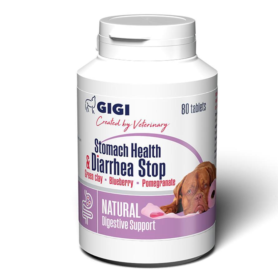 GiGi Stomach Health and Diarrhea Stop від діареї у собак та котів, 60 табл.  (1табл. на 10кг), фото 1