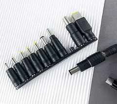 Кабель живлення для ноутбука та роутера (65W / Type-C на DC) + набір з 10 перехідників DC 5.5 x 2.1мм., фото 4