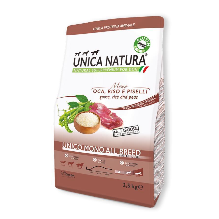 Сухий корм для собак Unica Natura Unico All breed Mono - Goose 2,5kg